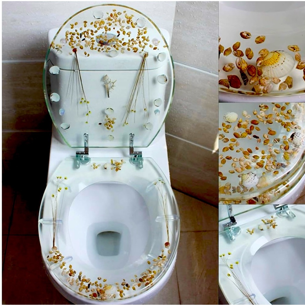 Brand new Resin Seashell Toilet Seat.